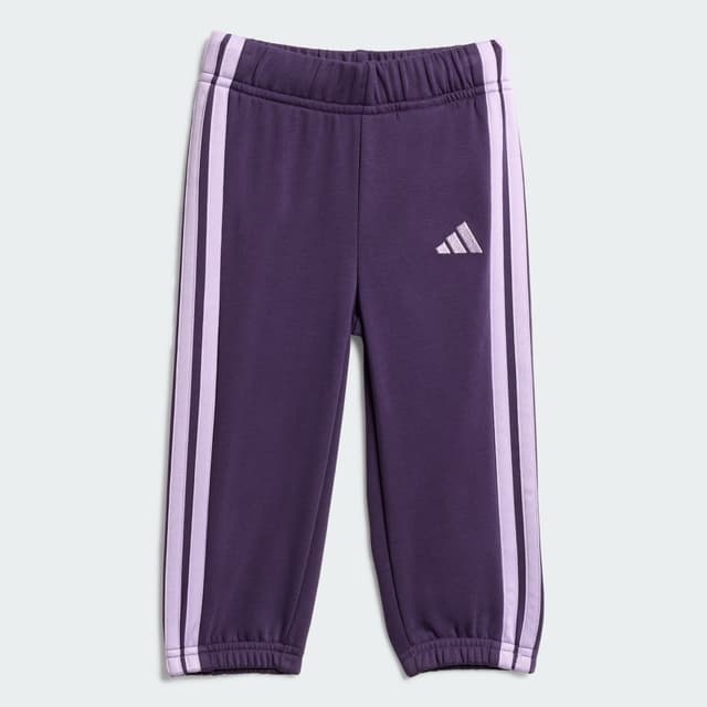 Detalle de Adidas Essentials bebé violeta, conjunto sudadera