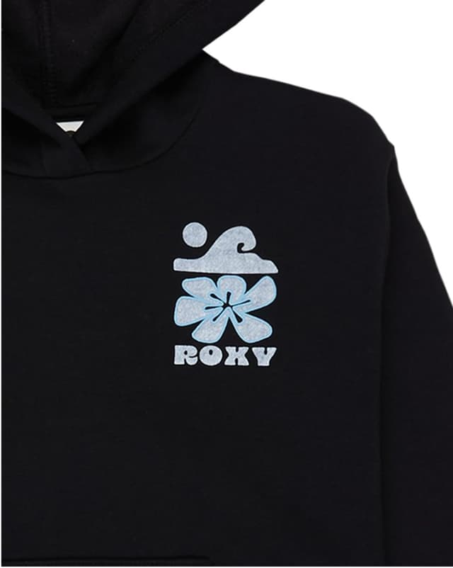 Detalle de Roxy Mädchen Surf Feeling Hoodie (Brushed Pullover) – bequemer Surf-Style für Alltag & Freizeit
