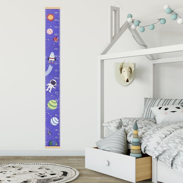 Thumbnail 6 de Aolso Kinder-Messlatte Astronaut: Größenmesser & Baby-Wachstumstabelle zum Aufhängen