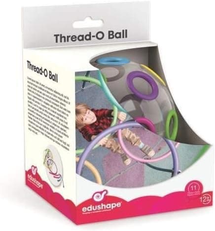 Detalle de Edushape BSM Lacage Malin : jeu d’enfilage avec balles transparentes et tiges flexibles colorées