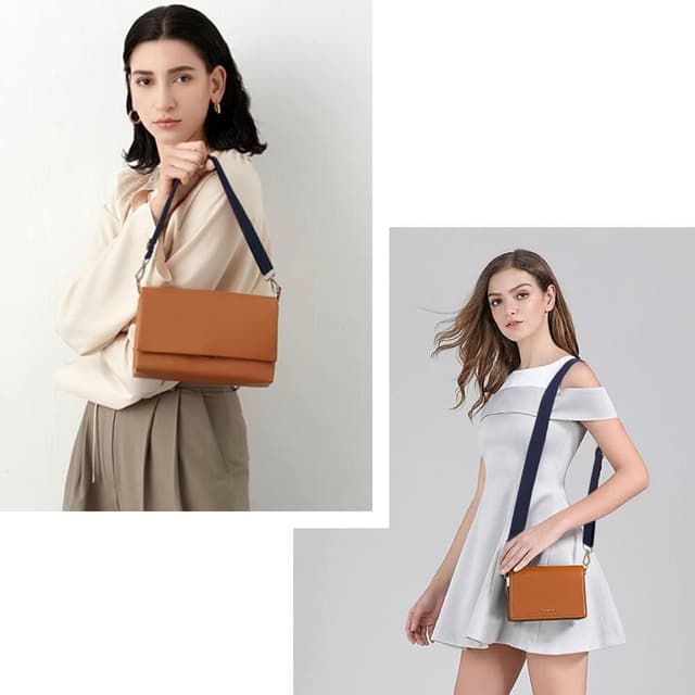 Thumbnail 6 de Aucuu tracolla regolabile per borsa donna (80–130 cm), cinghia lunga con spallaccio morbido antiscivolo