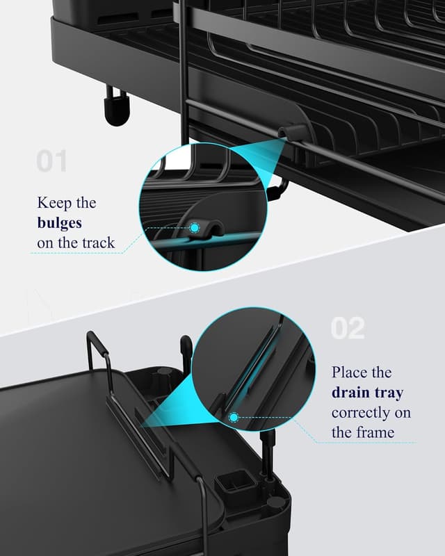 Thumbnail 6 de Kitsure Large Dish Drying Rack Extendable