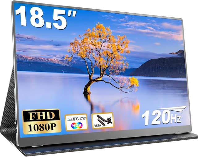 Detalle de CUIUIC 18.5 Inch portable monitor 120Hz 1080p