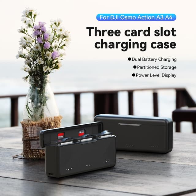 Detalle 2 de Akkuladegerät für DJI Osmo Action 4 3 mit 75 min
