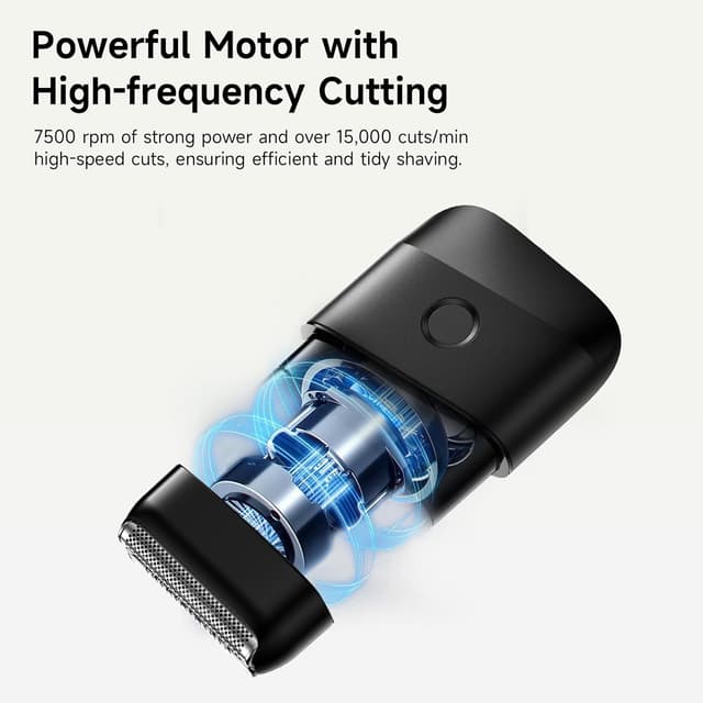 Detalle 2 de Shavers for Men Protable Foil Shaver with Double Floating Blade & UV Lamp (IPX7, USB‑C, cordless)
