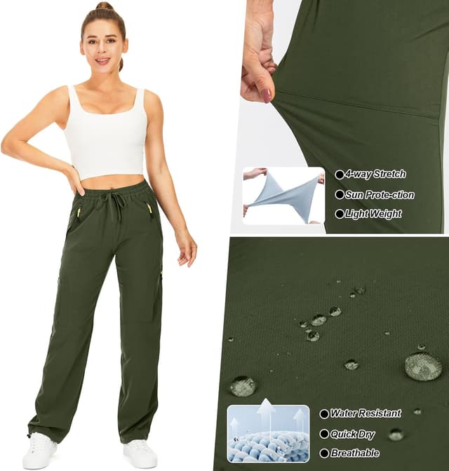 Detalle 2 de yeyity Wanderhose Damen Quick-Dry Funktionshose