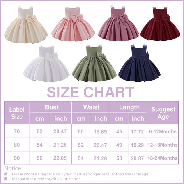 Thumbnail 4 de Toddler Flower Girl Dress Satin Bowknot