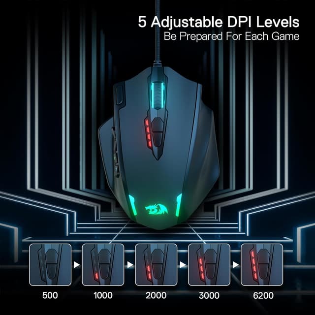 Thumbnail 2 de Redragon M908 IMPACT 12.400 DPI 🖱