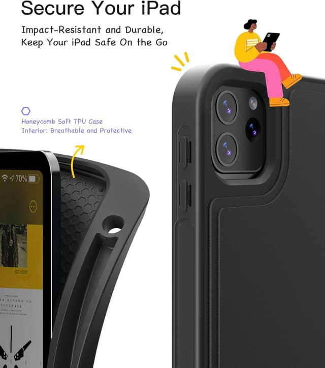 Detalle 2 de Inateck iPad 10th Generation keyboard case 11-inch