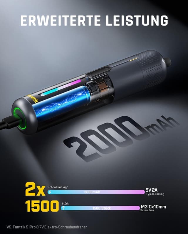 Thumbnail 5 de Fanttik S2 Pro 3,7V Elektroschrauber 2000 mAh