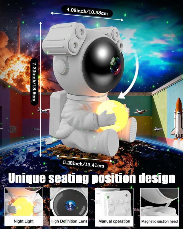 Thumbnail 4 de MYSTILUCK Astronaute projecteur 45 min 🌙