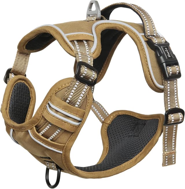 Thumbnail 6 de HEELE Dog Harness (XL) – padded no-pull reflective harness with handle for small to large dogs, brown