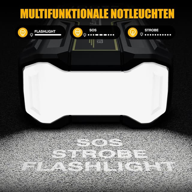 Detalle de VoltSurge VoltSurge 6000A Jump Box (bis 8L Diesel, 12V) – tragbarer Starthilfe-Booster mit USB und LED-Lampe