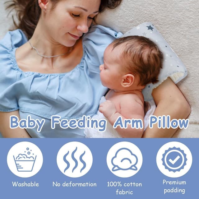 Detalle de Aolso Cozy Cradle Arm Pillow Nursing & Breastfeeding Arm Pillow (Big-Small Stars)