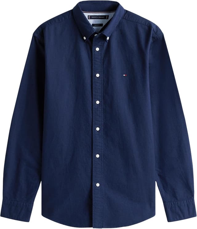 Detalle de Tommy Hilfiger Chemise homme Oxford manches longues à col boutonné