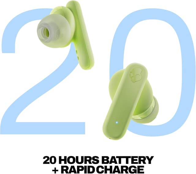 Detalle de Skullcandy Smokin' Buds Wireless In-Ear (Matcha) – bis zu 20 Std. Akkulaufzeit, Mikro & Bluetooth