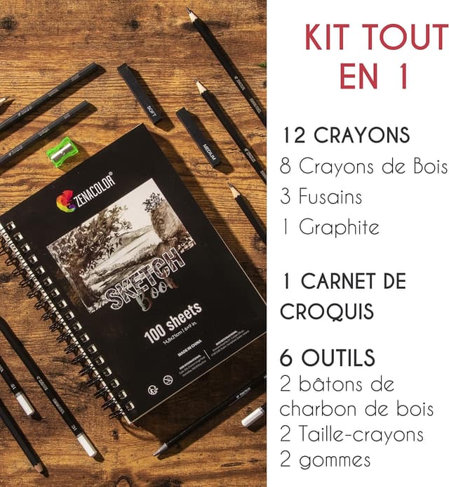 Thumbnail 1 de Kit de dessin complet 19 accessoires 🎨