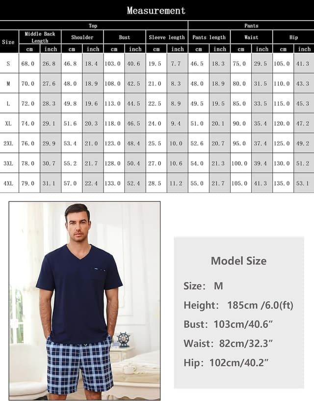 Detalle 2 de Bresdk ensemble pyjama homme coton 95%