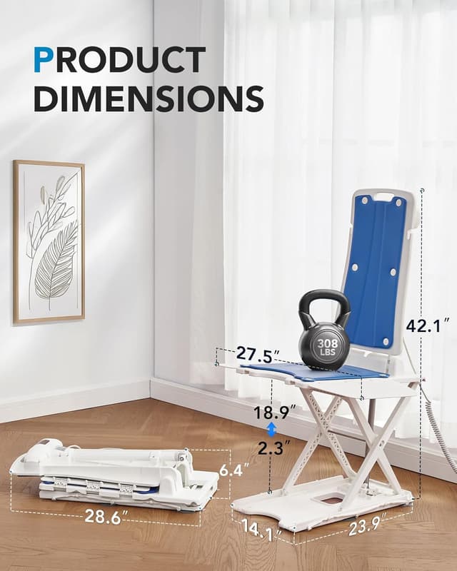 Detalle 2 de HUANUO 2-in-1 Chair Lift, 308 lbs ⚙