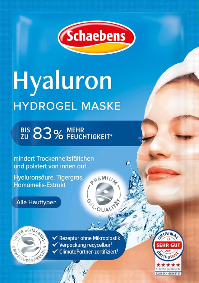 Detalle de Schaebens Masque hyaluronique Mega Booster en hydrogel – hydrate intensément et lisse les rides de sécheresse