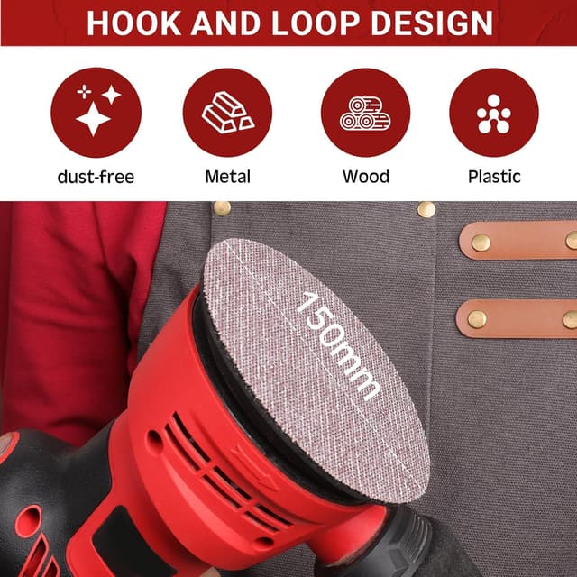 Detalle 1 de 150 mm Schleifgitter Klett 30 Stück