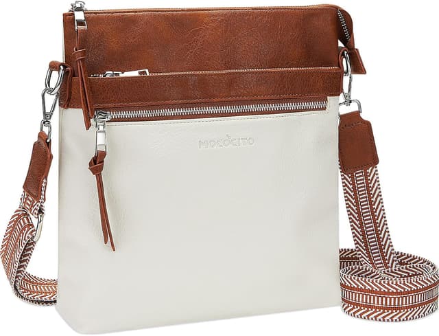 Detalle de MOCOCITO vegan leather cross body bag for women with adjustable strap (29*27*7.5cm)