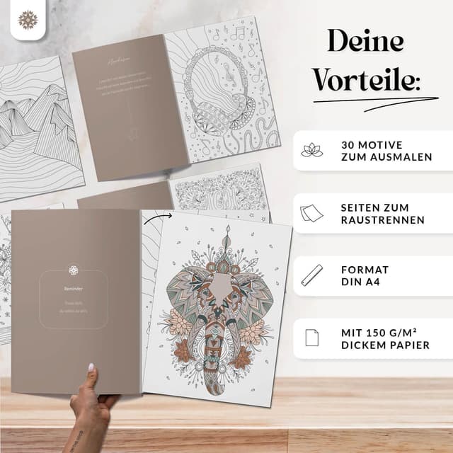 Thumbnail 3 de Lebenskompass Malbuch für Erwachsene 30 Motive 🎨