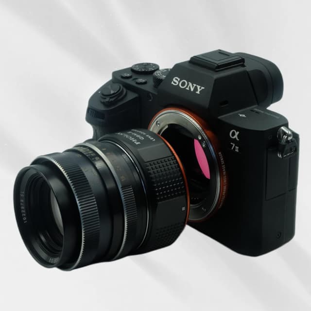 Detalle de PHOLSY Objektivadapter für Rollei QBM auf Sony E-Mount (kompatibel u. a. mit a7, a6000, NEX, ZV-E10)