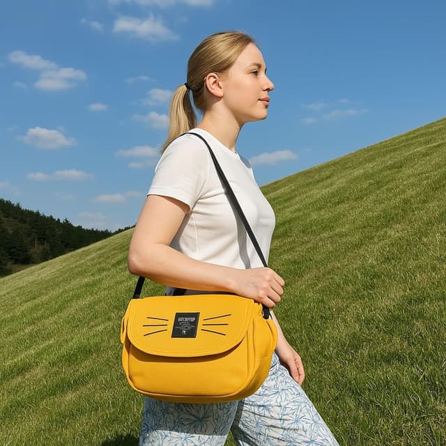 Thumbnail 1 de SUNVENO Borsa per pannolini grande capacità giallo