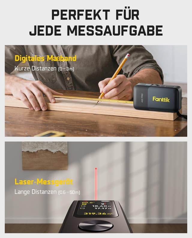 Thumbnail 6 de Fanttik A10 Pro 2‑in‑1 Laserentfernungsmesser