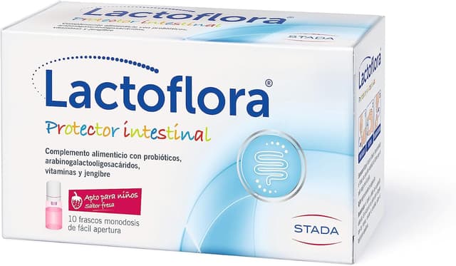 Detalle de Lactoflora Probiótico Protector Infantil Sabor Fresa 10 frascos