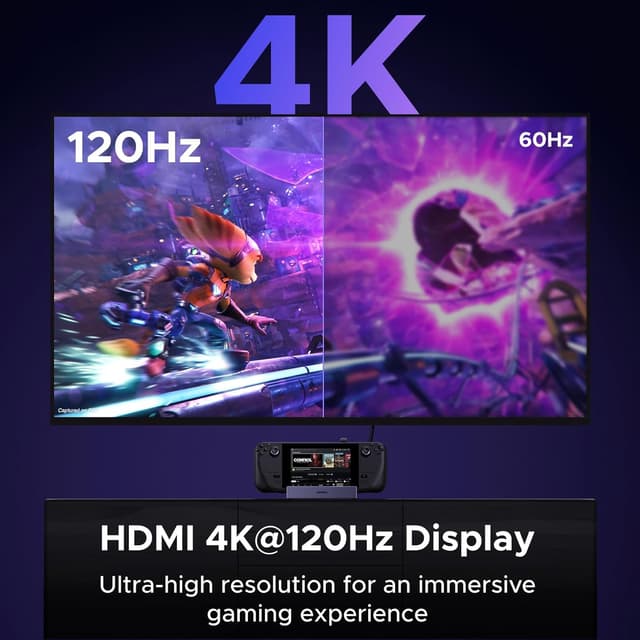 Detalle de UGREEN Steam Deck Dock 100W 6-in-1 dock