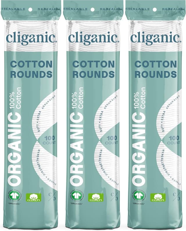 Imagen de Cliganic Cotton Remover Pads, 300 Count en OfertitasTOP