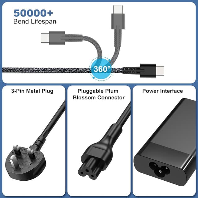 Thumbnail 5 de New Slim 65W USB C Laptop Charger 65W