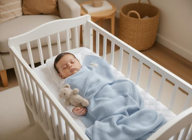 Thumbnail 5 de Bleu La La Heritage Knit Baby Blanket