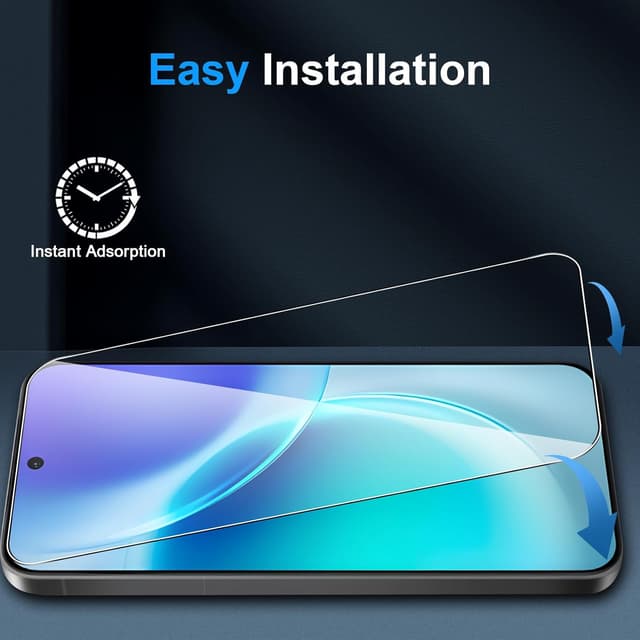 Detalle de QULLOO Panzerglas für Vivo X300 (2+2 Stück) Screen- & Kameraschutzfolie mit 9H, Ultra-HD und einfacher Montage