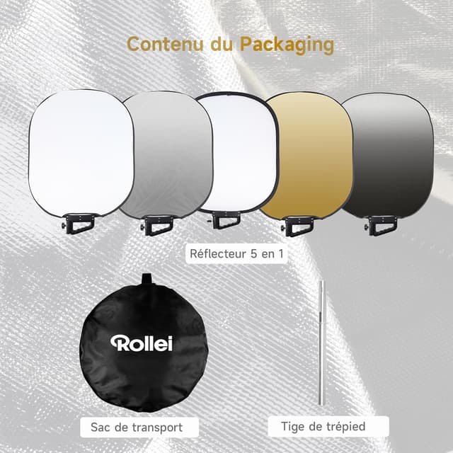 Thumbnail 6 de Rollei Réflecteur 5 en 1 Pliable 60 x 75 cm ⚙