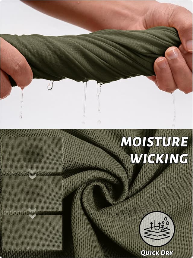 Detalle de TACVASEN Men’s Breathable Golf Polo Shirt (Quick-Dry, Short Sleeve) for Casual Work & Outdoor Days