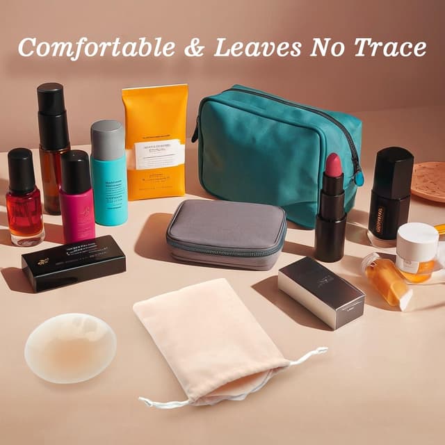 Detalle 2 de Kimsky Nippelpads aus Silikon – wiederverwendbare Damen-Brustwarzenabdeckung (6/8 Stück, rund, selbstklebend)