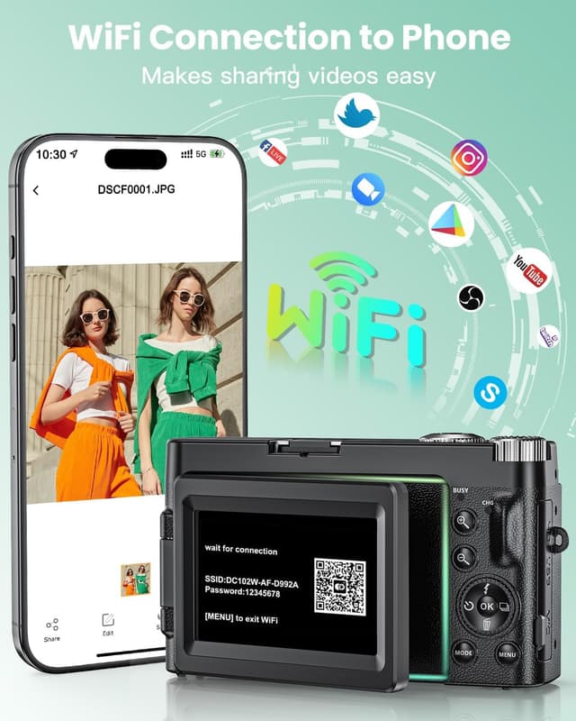 Detalle 2 de Generic 4K 64MP Vlogging Camera 32GB