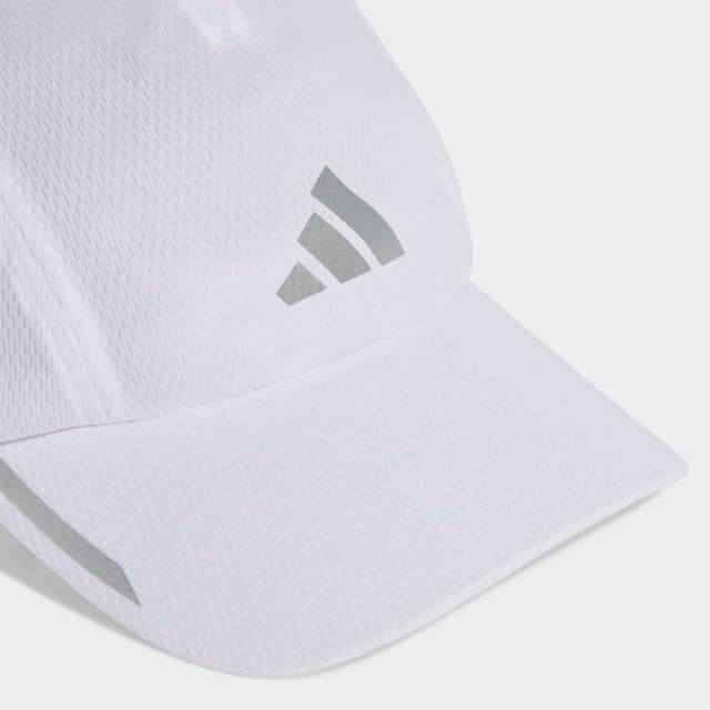 Detalle 2 de Adidas Gorra Running AEROREADY Four-Panel Mesh Blanco