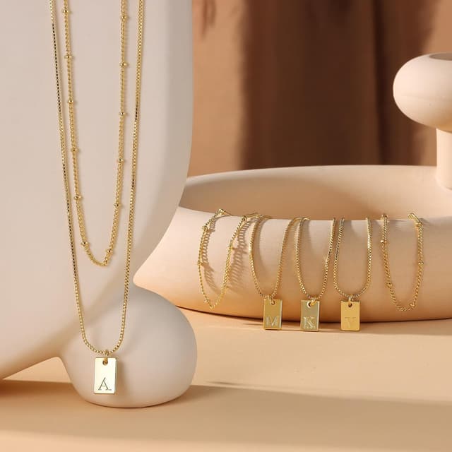 Thumbnail 6 de BodyBonita Collana iniziale placcata oro 14K donna 💍