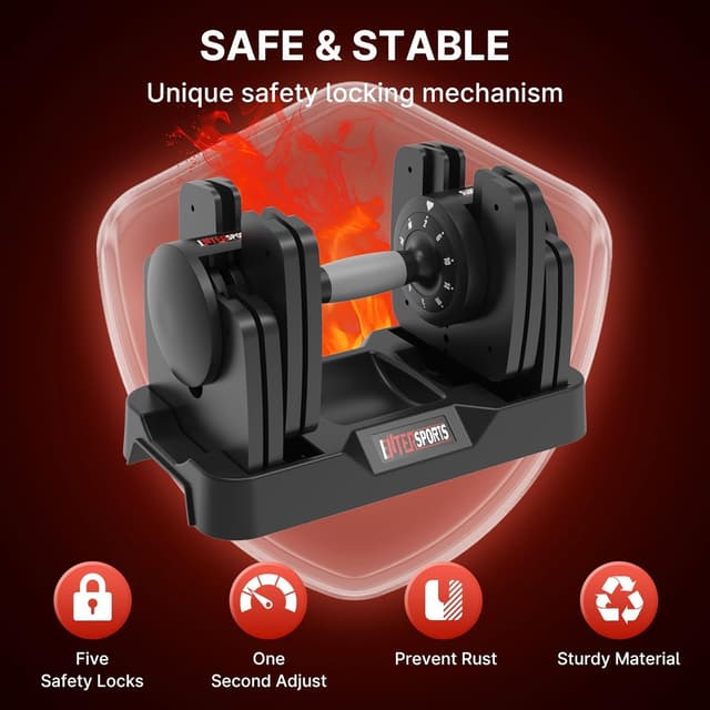 Detalle 2 de EnterSports 18KG adjustable dumbbell