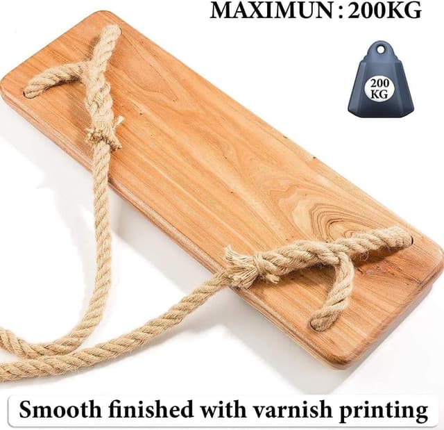 Detalle 1 de Columpio de Madera 55x19,5 cm - Diversión para Todos 🌳