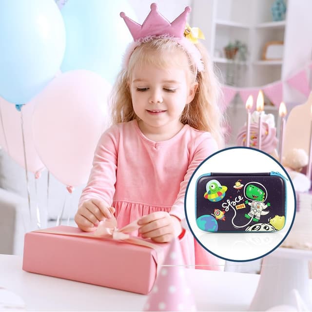 Detalle de OFFCUP trousse à crayons dinosaure 3D, grand format à fermeture éclair et 3 compartiments