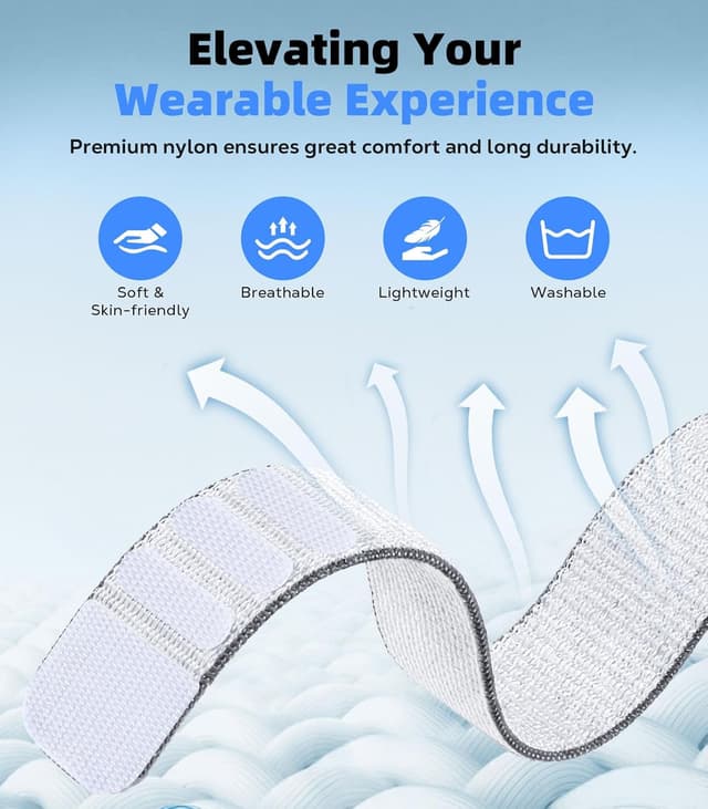 Detalle 2 de Astorgos Nylon Sport Band for Amazfit Helio Strap (adjustable, breathable replacement armband)