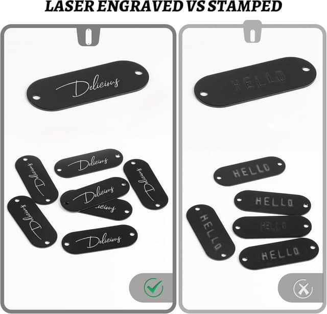 Thumbnail 5 de LALAGO 25 Schwarz Blanko Hundemarken Aluminium