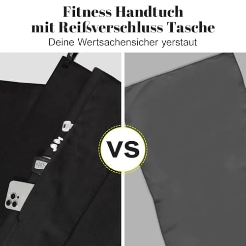 Detalle 2 de Set de 2 toallas de microfibra Pameil para gimnasio, piscina y viaje (compactas y de secado rápido)