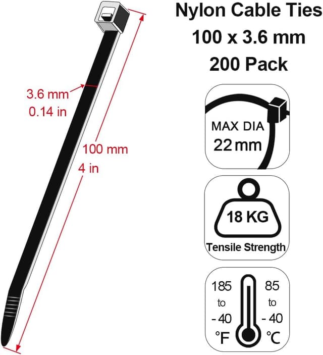 Detalle 2 de MgcTolBox Mini Kabelbinder 100 x 3,6 mm