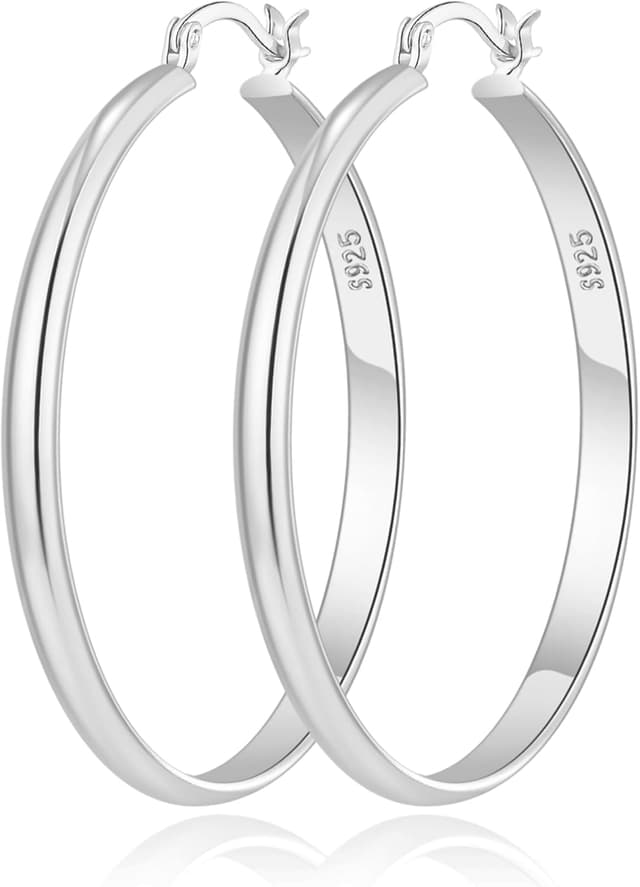 Detalle de RANKEEF Creolen Silber 925, 3 mm breit